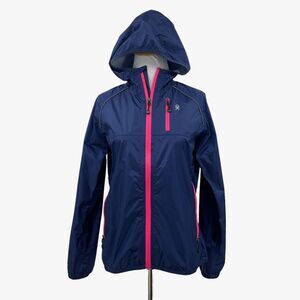 Little Donkey Andy Jacket Womens XS Extra Small Indigo Waterproof Hoodie Rain
